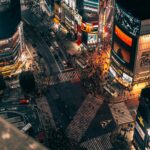 Busy street in Japan